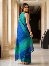 MIMOSA Navy Bengaluru Saree — pose 7 styling detail