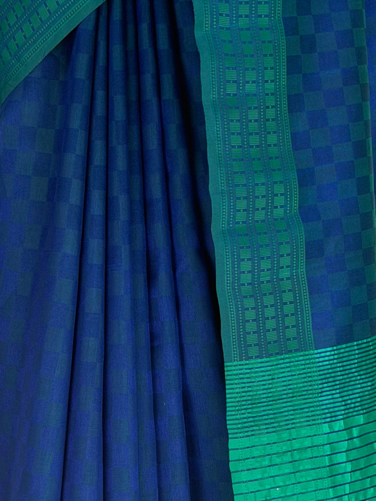 MIMOSA Navy Bengaluru Saree — fleets shot full lifestyle