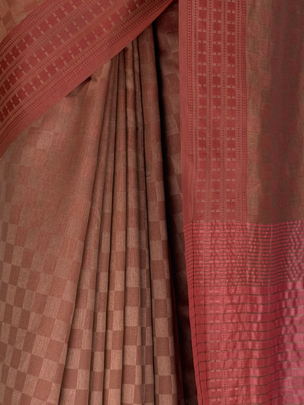 MIMOSA Peach Bengaluru Saree — fleets shot full lifestyle