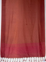 MIMOSA Peach Bengaluru Saree — pallu and zari work detail