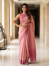 MIMOSA Pink Bengaluru Saree — pose 4 styling detail