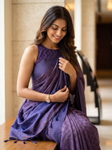 MIMOSA Purple Bengaluru Saree — pose 10 styling detail