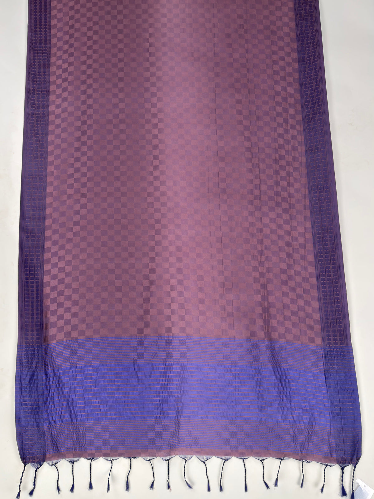 MIMOSA Purple Bengaluru Saree — pallu and zari work detail