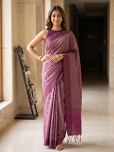 MIMOSA Wine Bengaluru Saree — pose 4 styling detail