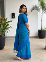 MIMOSA Ananda Bengaluru Art Silk Saree — pose 7 styling detail