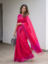 MIMOSA Gajari Bengaluru Art Silk Saree — pose 5 styling detail