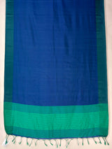 MIMOSA Navy Bengaluru Art Silk Saree — pallu and zari work detail
