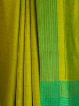 MIMOSA Parrot Green Bengaluru Art Silk Saree — fleets shot full lifestyle