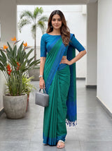 MIMOSA Rama Bengaluru Art Silk Saree — pose 4 styling detail
