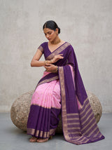 MIMOSA Lavender Mysore Silk Crepe Saree — pose 8 styling detail