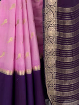 MIMOSA Lavender Mysore Silk Crepe Saree — fleets shot full lifestyle