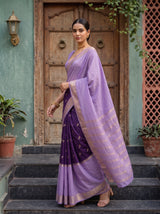 MIMOSA Magenta Mysore Silk Crepe Saree — pose 9 styling detail
