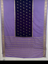 MIMOSA Magenta Mysore Silk Crepe Saree — pallu and zari work detail