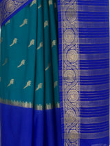 MIMOSA Sapphire Mysore Silk Crepe Saree — fleets shot full lifestyle