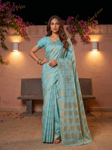 MIMOSA Ananda Mysore Silk Crepe Saree — pose 4 styling detail
