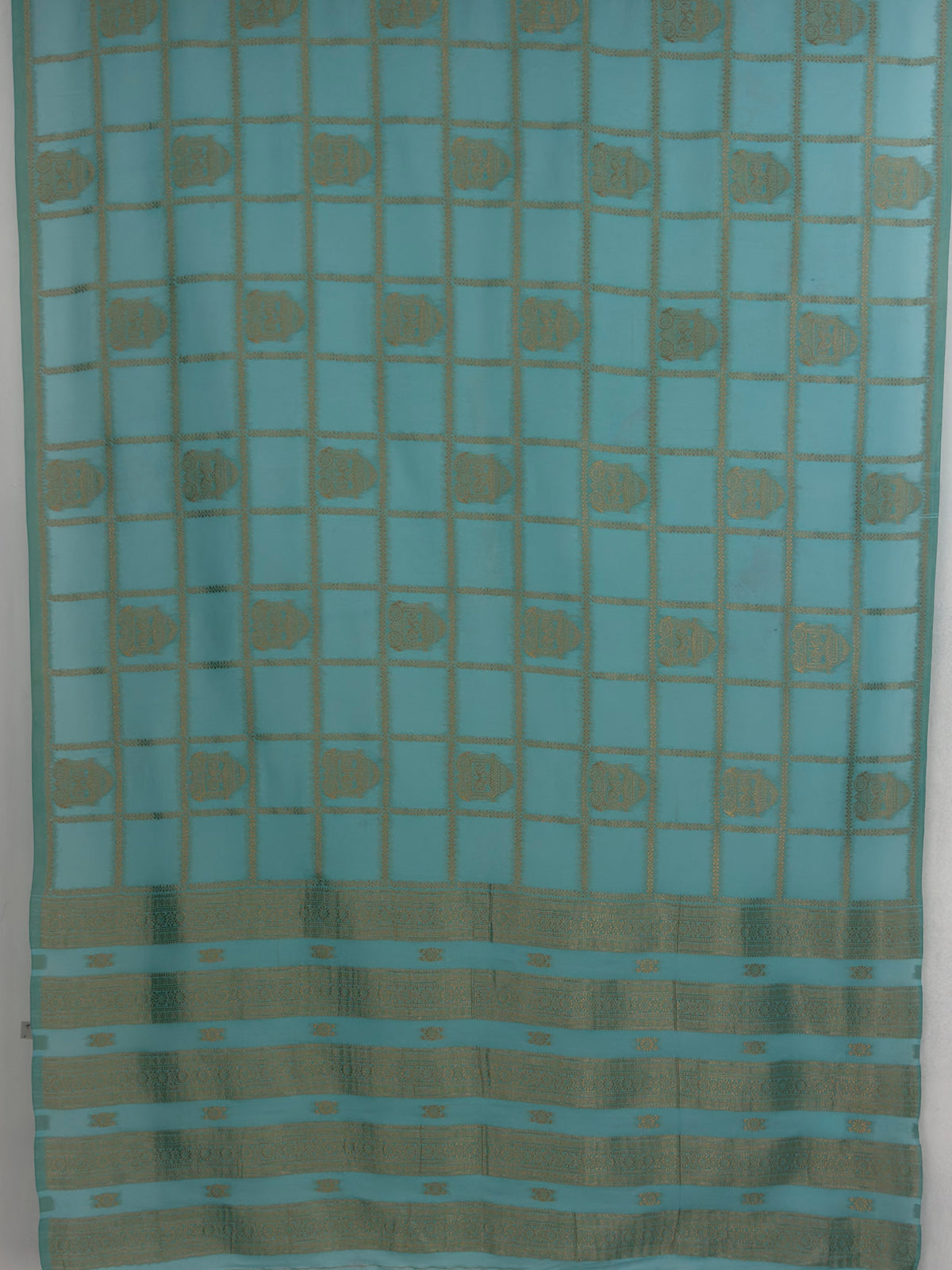 MIMOSA Ananda Mysore Silk Crepe Saree — pallu and zari work detail
