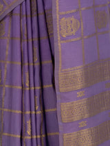 MIMOSA Lavender Mysore Silk Crepe Saree — fleets shot full lifestyle