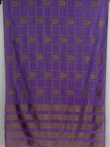 MIMOSA Lavender Mysore Silk Crepe Saree — pallu and zari work detail