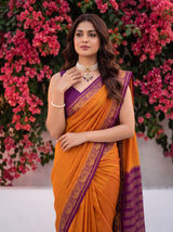 MIMOSA Wine Mysore Silk Saree — pose 10 styling detail