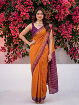 MIMOSA Wine Mysore Silk Saree — pose 4 styling detail