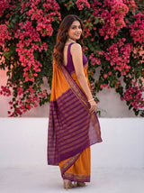 MIMOSA Wine Mysore Silk Saree — pose 7 styling detail