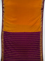 MIMOSA Wine Mysore Silk Saree — pallu and zari work detail