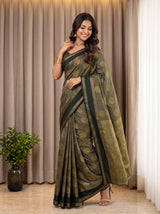 MIMOSA Blue Banarasi Saree — pose 9 styling detail