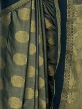 MIMOSA Blue Banarasi Saree — fleets shot full lifestyle