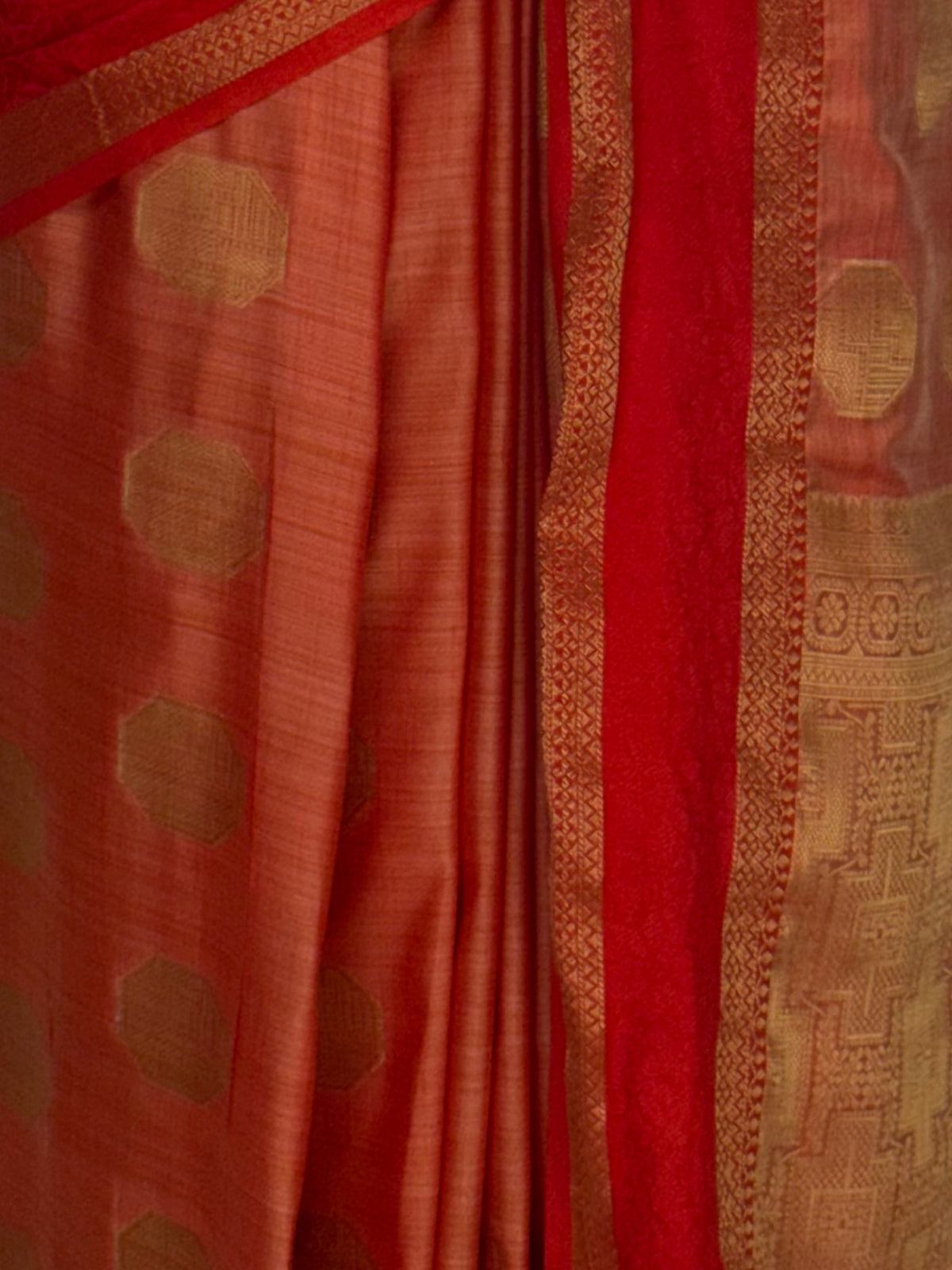 MIMOSA Orange Banarasi Saree — fleets shot full lifestyle