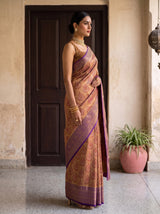 MIMOSA Magenta Kanjivaram Saree — pose 3 styling detail