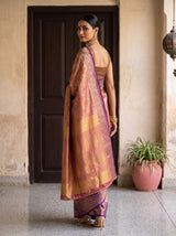 MIMOSA Magenta Kanjivaram Saree — pose 7 styling detail