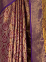 MIMOSA Magenta Kanjivaram Saree — fleets shot full lifestyle