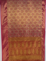 MIMOSA Maroon Kanjivaram Saree — pallu and zari work detail