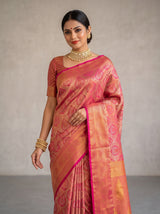 MIMOSA Rani Kanjivaram Saree — pose 10 styling detail