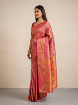 MIMOSA Rani Kanjivaram Art Silk Saree — Saree shot with pallu and body details