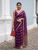 MIMOSA Jamun Mysore Silk Crepe Saree — AI model lifestyle pose