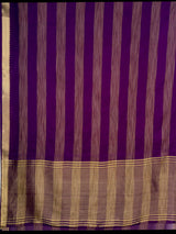 MIMOSA Jamun Mysore Silk Crepe Saree — pallu and zari work detail