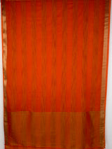 MIMOSA Peach Mysore Silk Crepe Saree — pallu and zari work detail