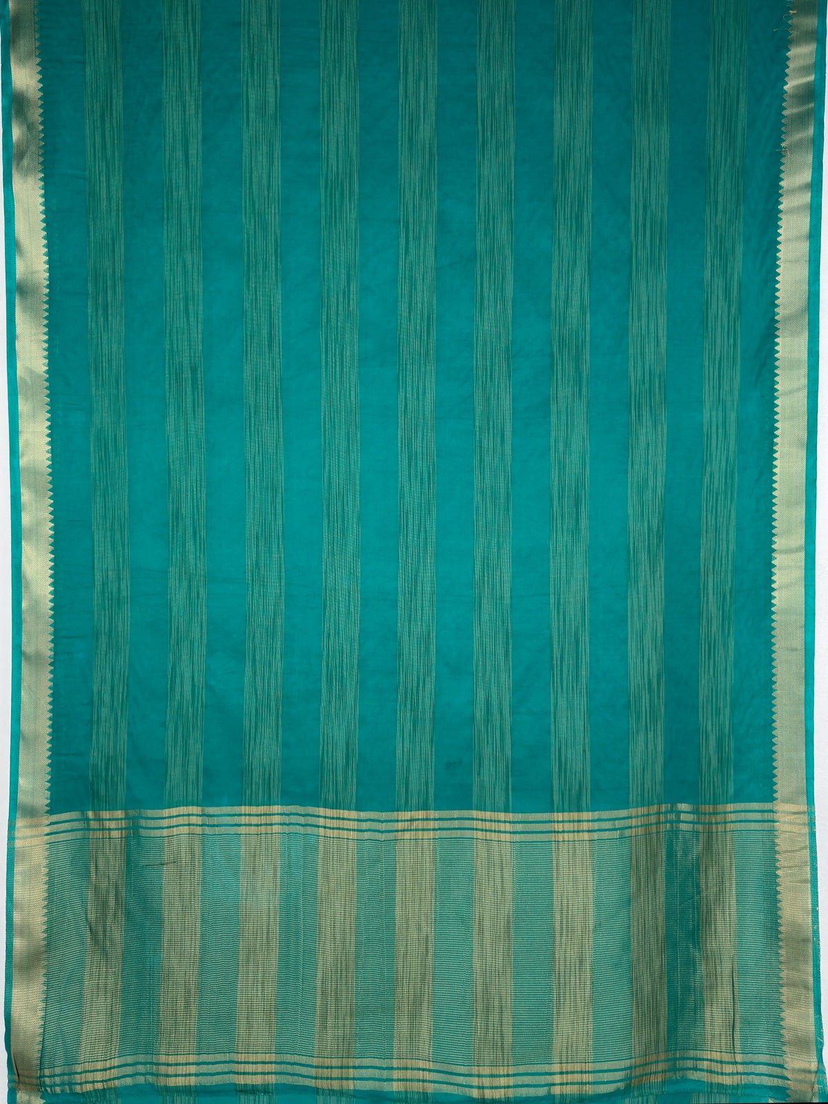 MIMOSA Sapphire Mysore Silk Crepe Saree — pallu and zari work detail