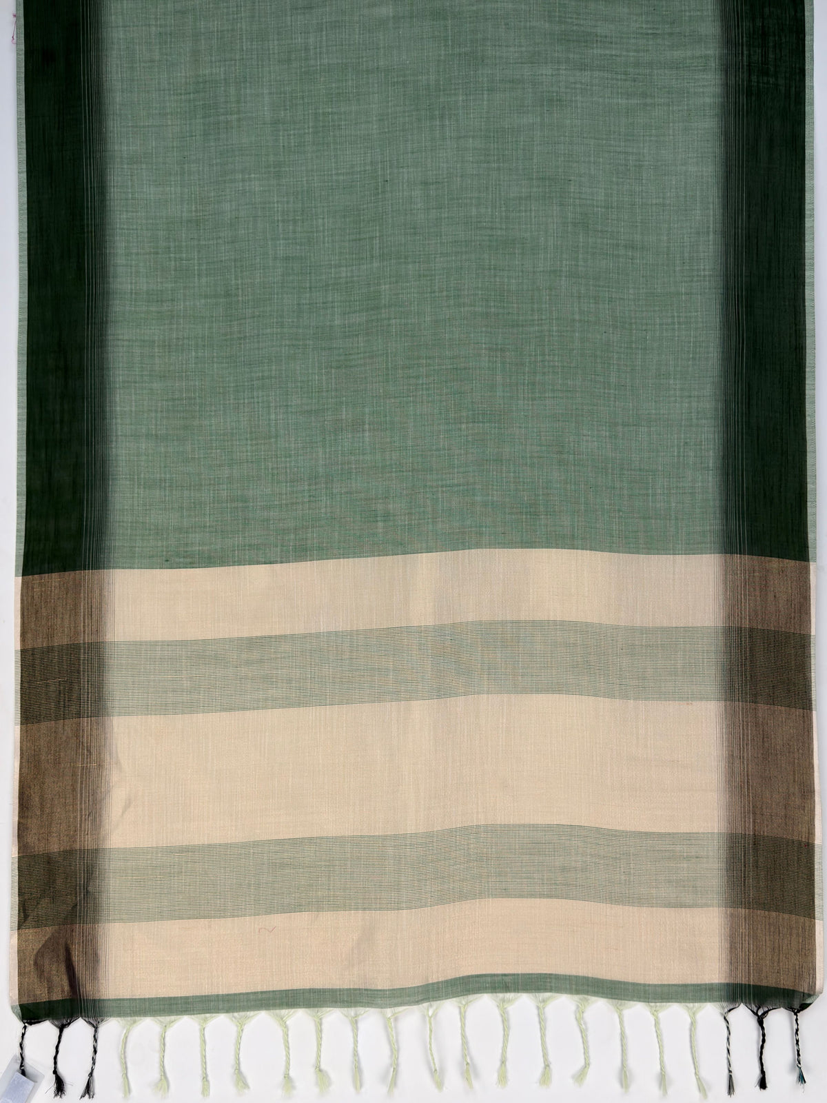 MIMOSA Green Banarasi Saree — pallu and zari work detail