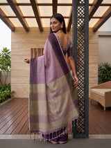MIMOSA Lavender Banarasi Saree — pose 7 styling detail
