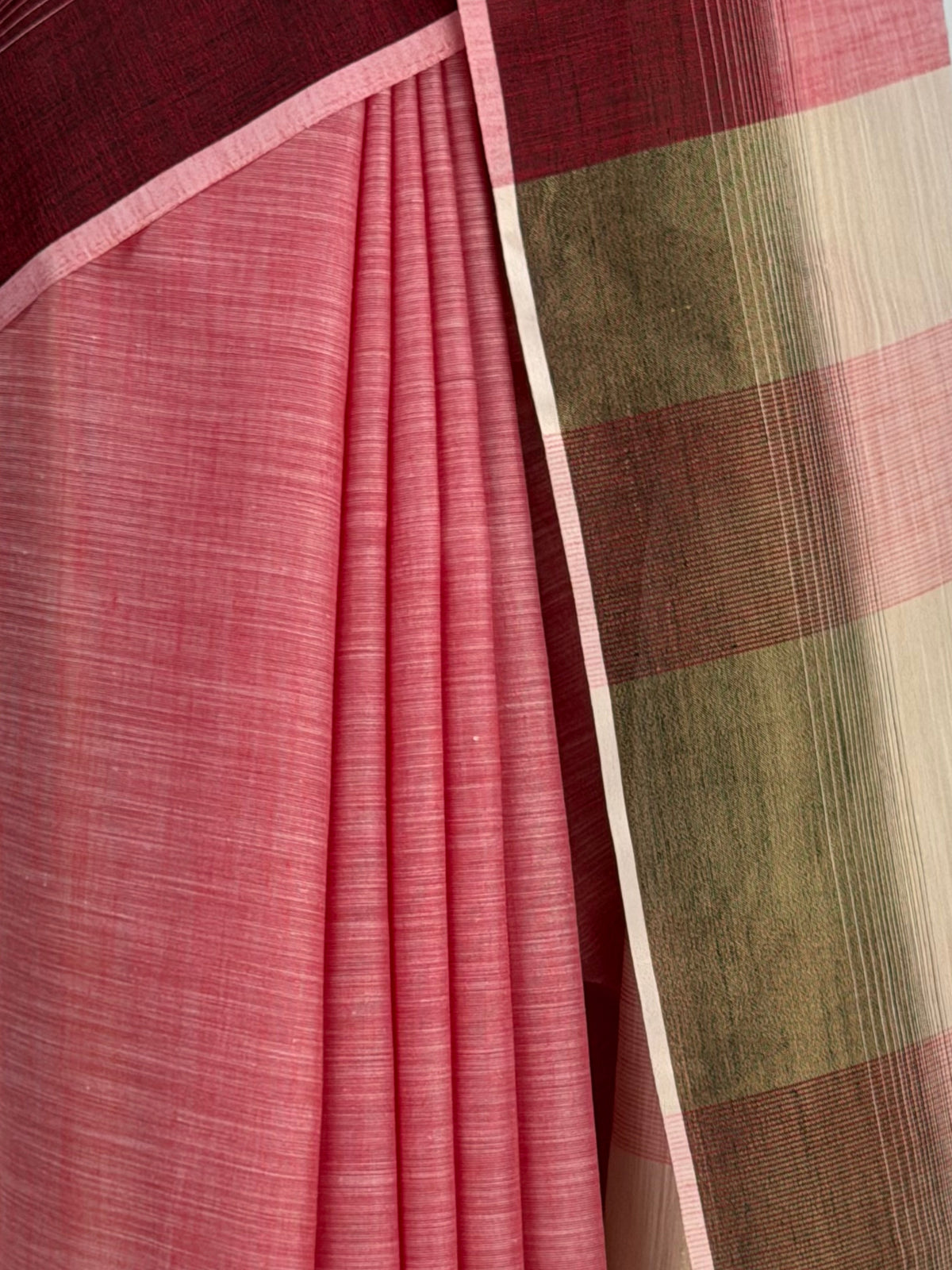 MIMOSA Strawberry Banarasi Saree — fleets shot full lifestyle