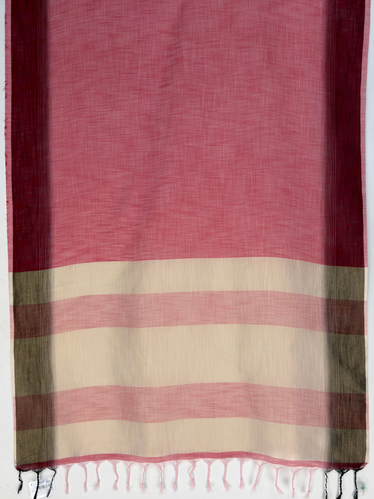 MIMOSA Strawberry Banarasi Saree — pallu and zari work detail