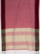 MIMOSA Strawberry Banarasi Saree — pallu and zari work detail