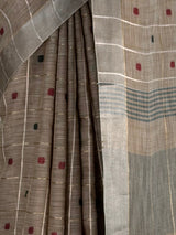 MIMOSA Brown Banarasi Cotton Saree — fleets shot full lifestyle