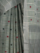 MIMOSA Green Banarasi Cotton Saree — fleets shot full lifestyle