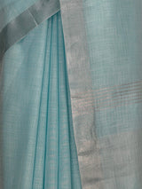 MIMOSA Blue Banarasi Cotton Saree — fleets shot full lifestyle