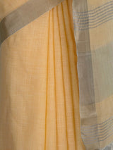 MIMOSA Orange Banarasi Cotton Saree — fleets shot full lifestyle