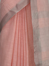 MIMOSA Peach Banarasi Cotton Saree — fleets shot full lifestyle