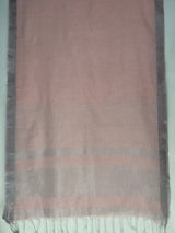 MIMOSA Peach Banarasi Cotton Saree — pallu and zari work detail